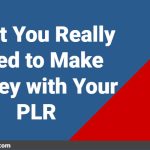 What You Really Need to Make Money with Your PLR